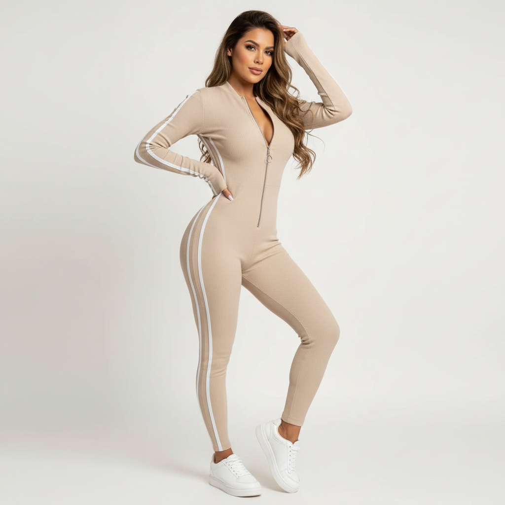 Fitted lounge jumpsuit – Camille