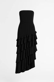 Strapless avondjurk met gelaagde ruches - Valéria