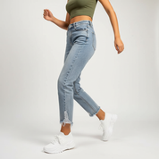 Stretch ademende dames sneakers met chunky zool