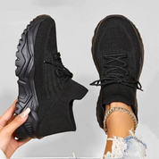 Stretch ademende dames sneakers met chunky zool