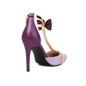 Strik detail stiletto hakken met gouden accenten – Elowen