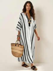 Luchtige Gestreepte Kaftan Jurk - Lina