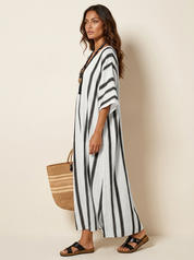 Luchtige Gestreepte Kaftan Jurk - Lina