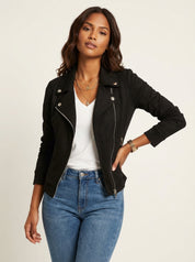 Suède biker jas voor dames – Eef