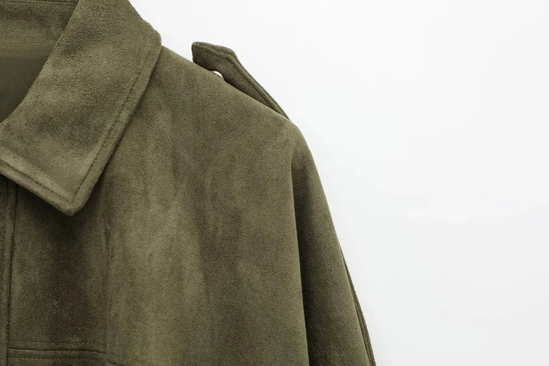 Suède oversize dames jasje met knoopsluiting en relaxte pasvorm – Elin
