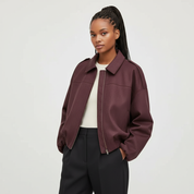 Suède oversize dames jasje met knoopsluiting en relaxte pasvorm – Elin
