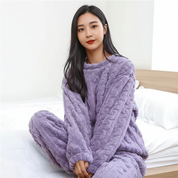 Superzacht fleece damespyjama-set voor ultieme warmte