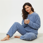 Superzacht fleece damespyjama-set voor ultieme warmte