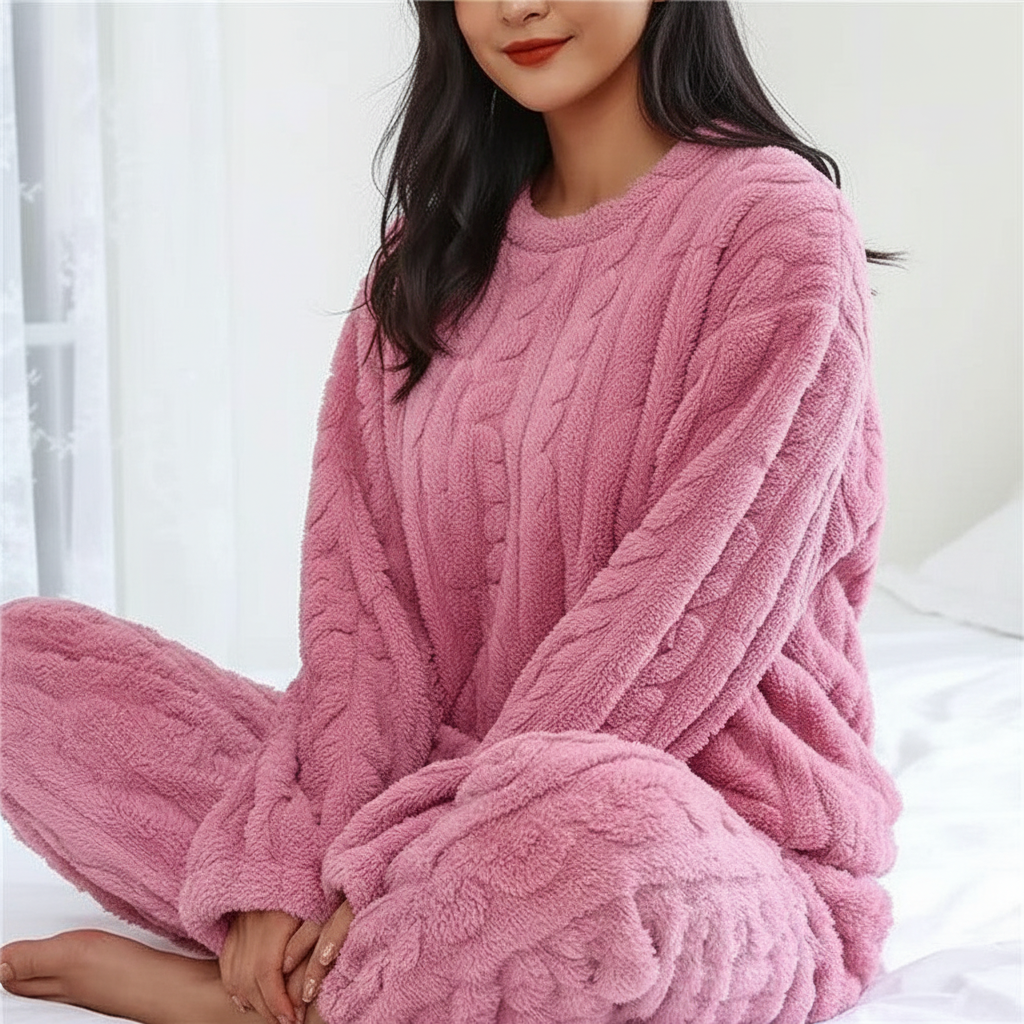 Superzacht fleece damespyjama-set voor ultieme warmte