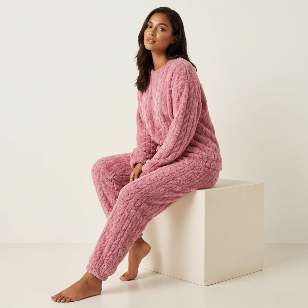 Superzacht fleece damespyjama-set voor ultieme warmte