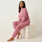 Superzacht fleece damespyjama-set voor ultieme warmte