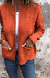 Tijdloos damesvest met zakken en zachte structuur