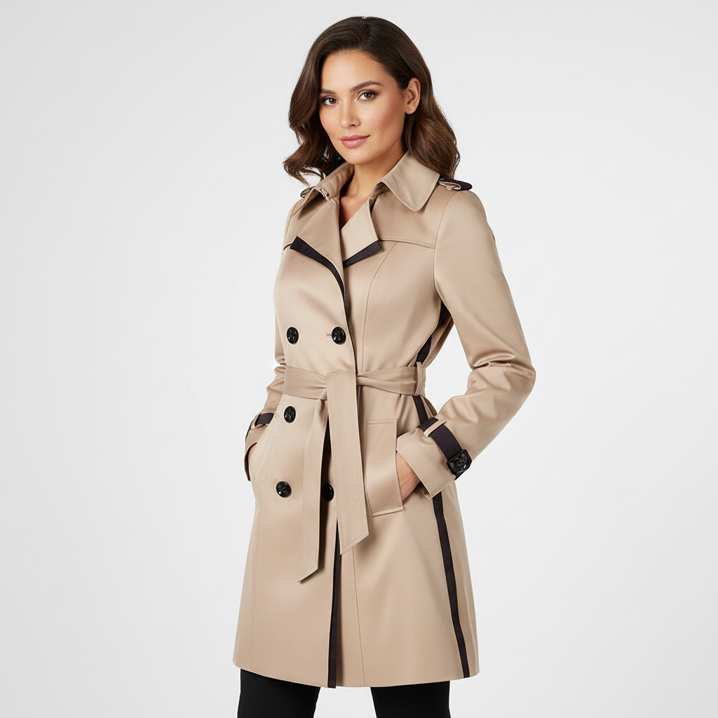 Elegante double-breasted trenchcoat - Olivia