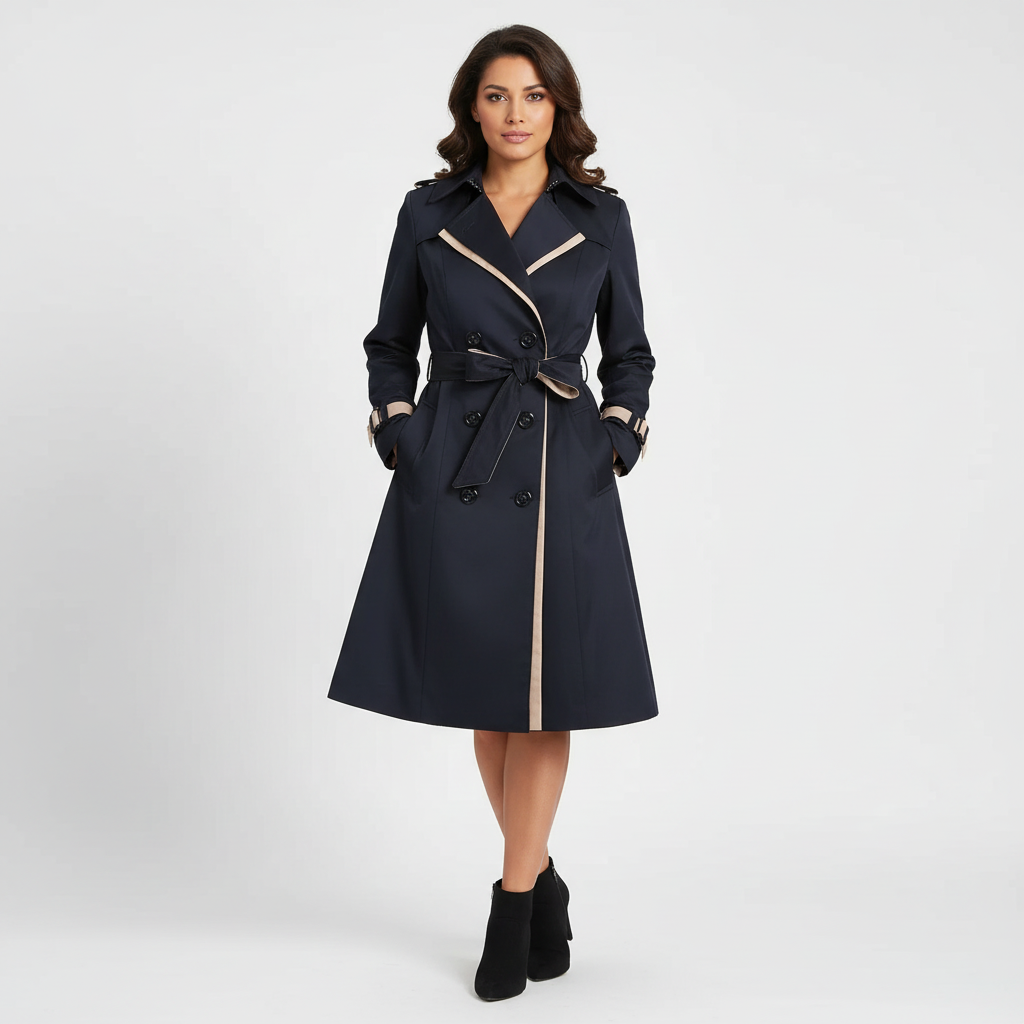 Elegante double-breasted trenchcoat - Olivia