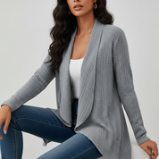 Tijdloze open cardigan met comfortabele pasvorm