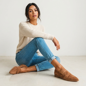 Tijdloze suède dames loafers met puntige neus