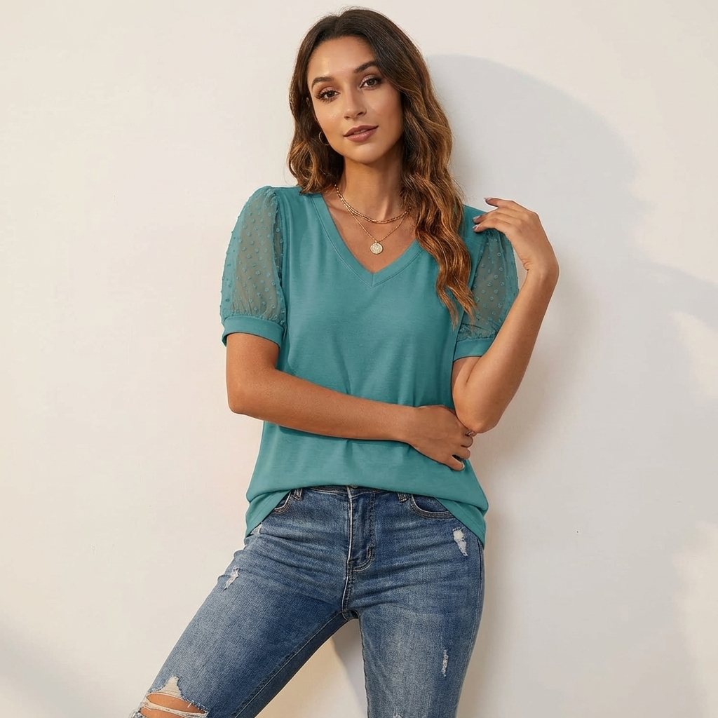 elegante dames top met verfijnde details en vrouwelijke uitstraling