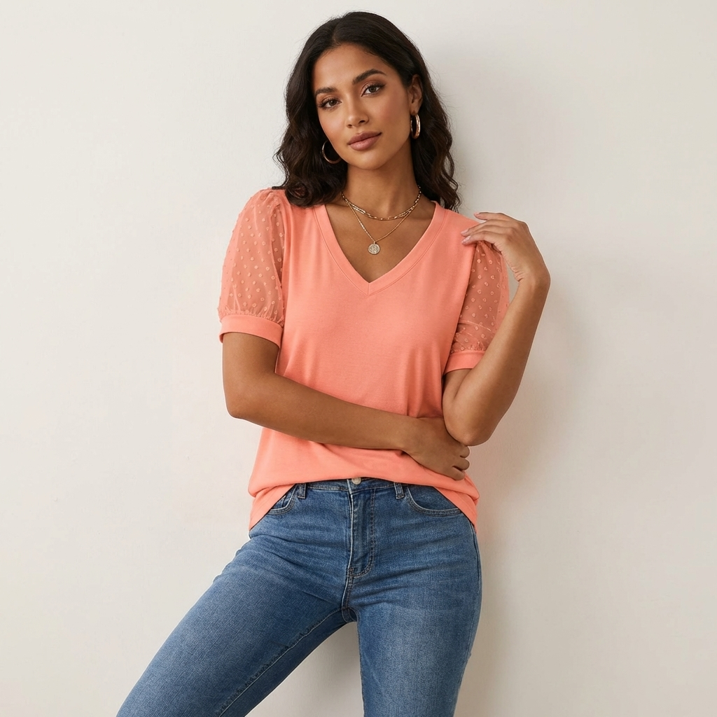 elegante dames top met verfijnde details en vrouwelijke uitstraling