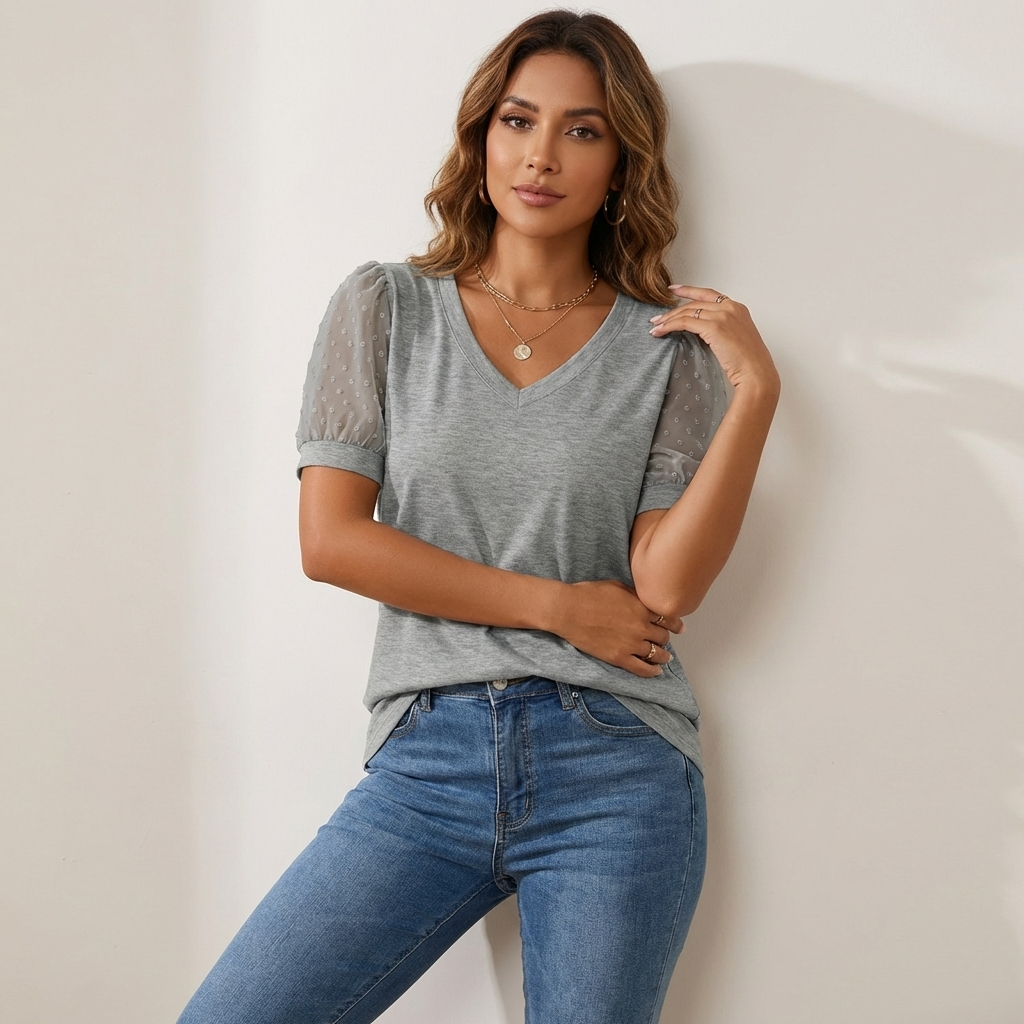 elegante dames top met verfijnde details en vrouwelijke uitstraling