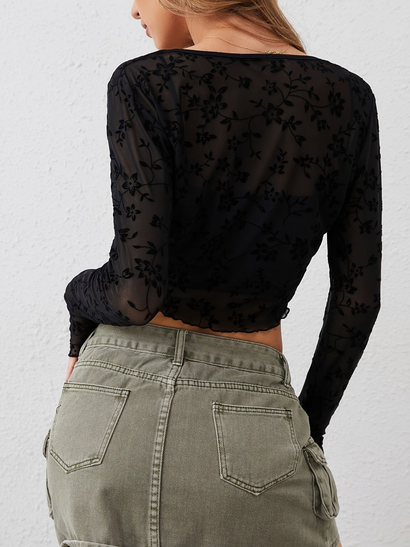 Transparant mesh dames vestje – Fleur