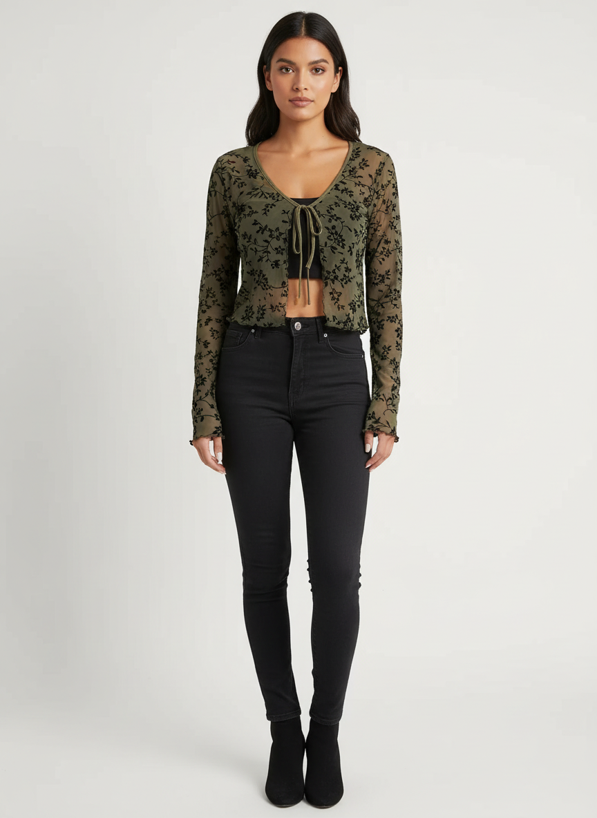 Transparant mesh dames vestje – Fleur