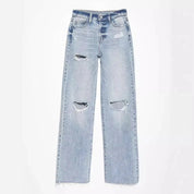 Trendy dames jeans met ripped details – Savona