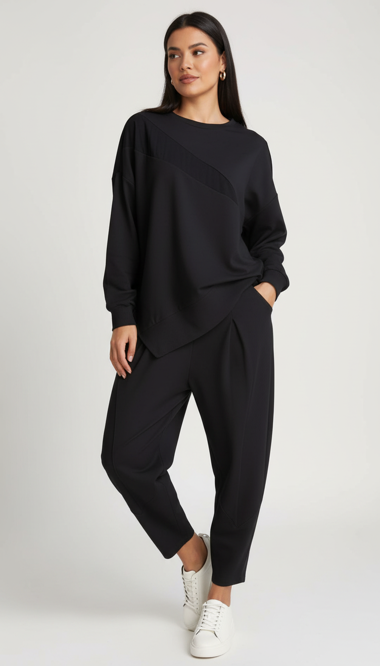 Tweedelig comfy set met lange mouwen
