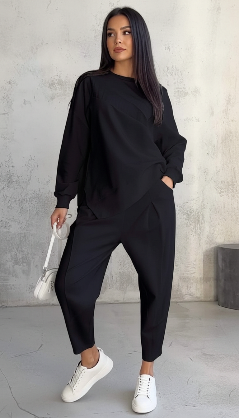 Tweedelig comfy set met lange mouwen