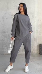 Tweedelig comfy set met lange mouwen