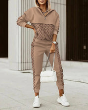 Tweedelige lounge set met trendy print - Olivia