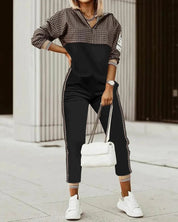 Tweedelige lounge set met trendy print - Olivia