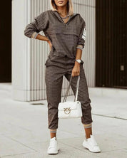 Tweedelige lounge set met trendy print - Olivia