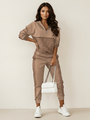 Tweedelige lounge set met trendy print - Olivia