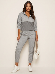 Tweedelige lounge set met trendy print - Olivia