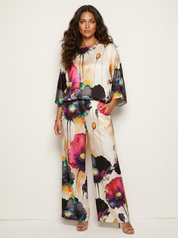 Tweedelige set met artistieke bloemenprint - Celeste