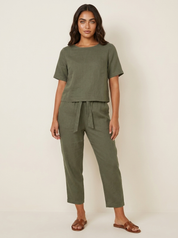 Tweedelige zomerset met strikceintuur - Elara