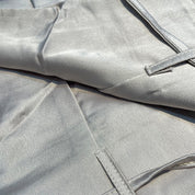 Tweedelige satijnen set met haltertop en wijde broek