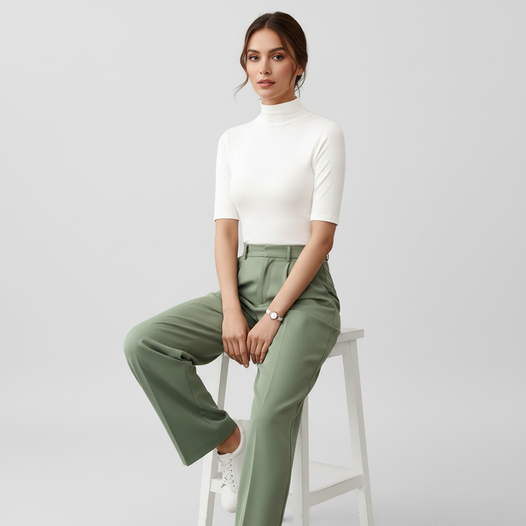 Ultradunne naadloze coltop met korte mouwen