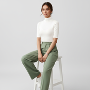 Ultradunne naadloze coltop met korte mouwen