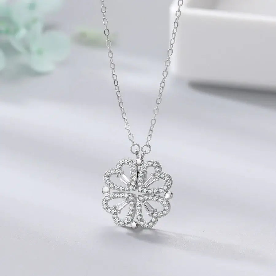 Verstelbare klaverhart ketting - Celeste