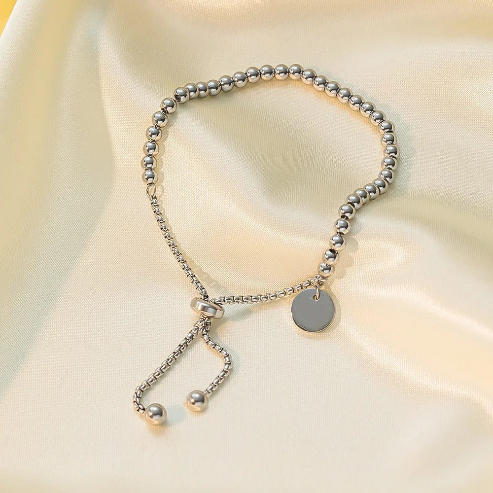 Verstelbare kralen dames armband met bedel – Eternity