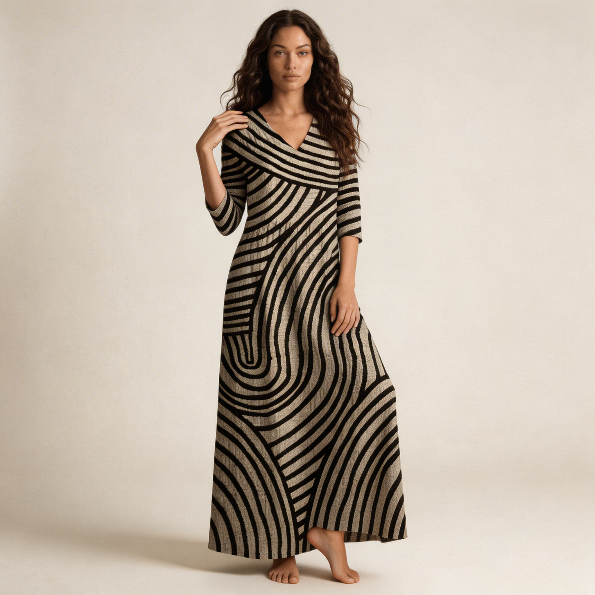 stijlvolle en comfortabele jurk met klassieke strepen voor een tijdloze en elegante look