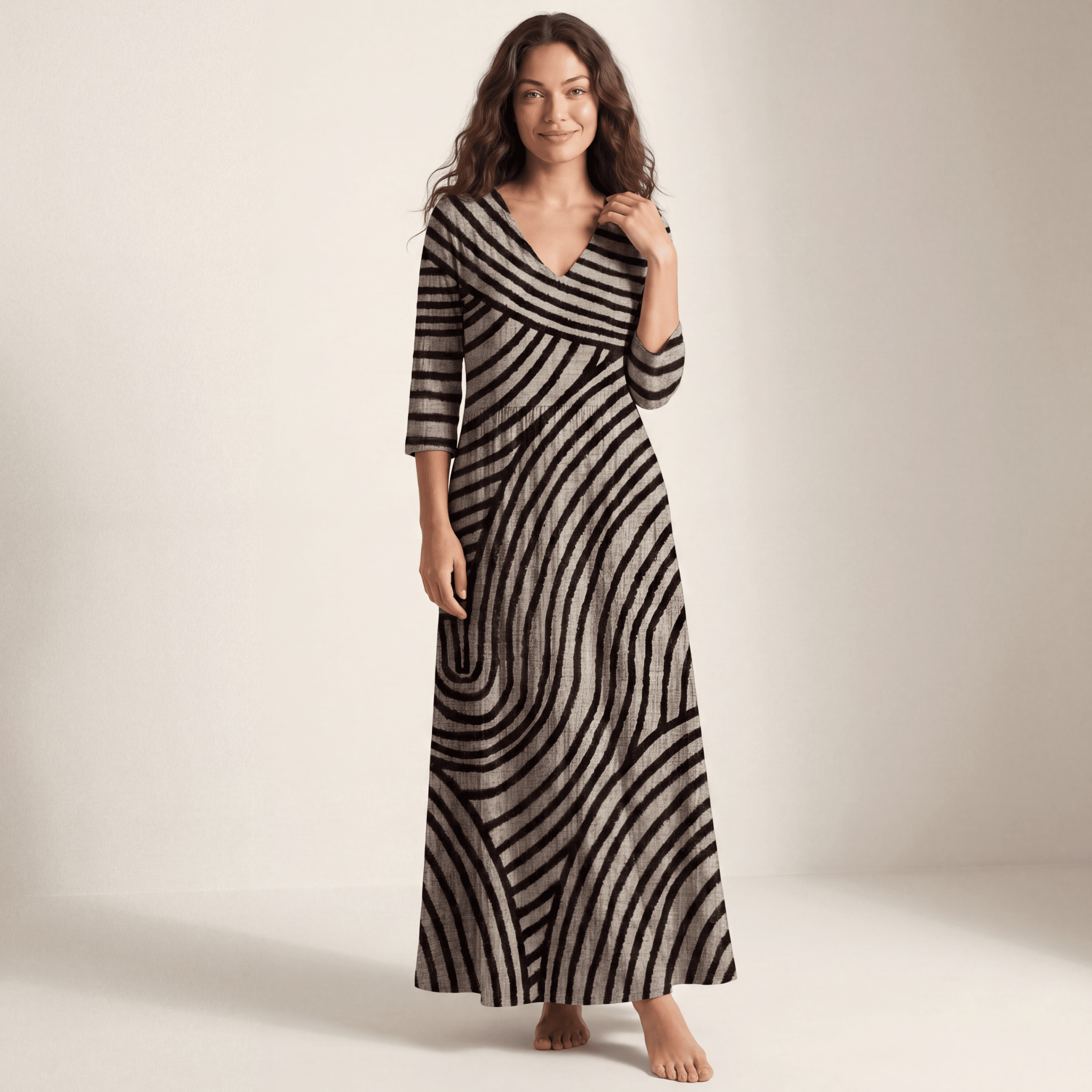 stijlvolle en comfortabele jurk met klassieke strepen voor een tijdloze en elegante look