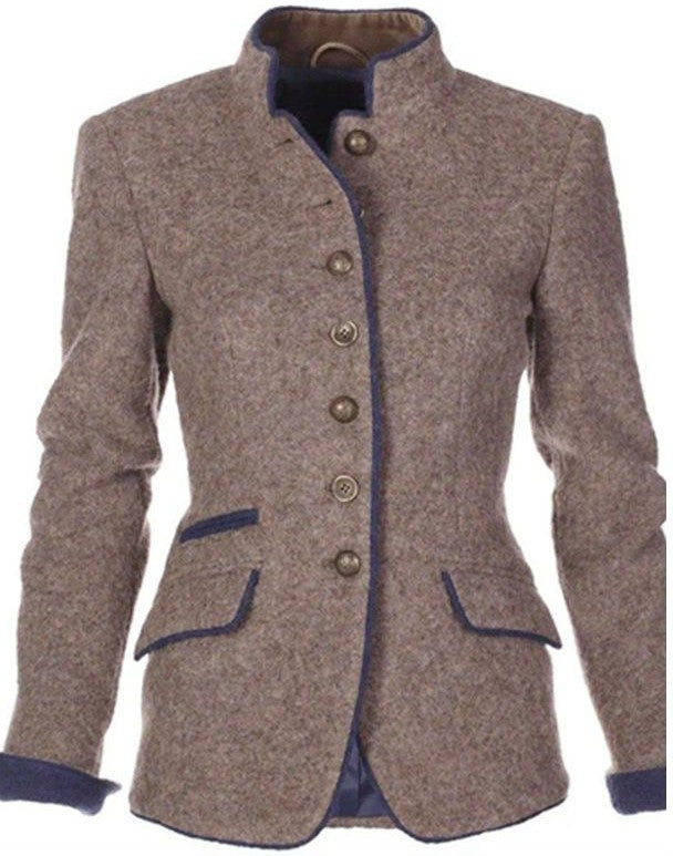Vintage bruine getailleerde damesblazer