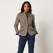 Vintage bruine getailleerde damesblazer