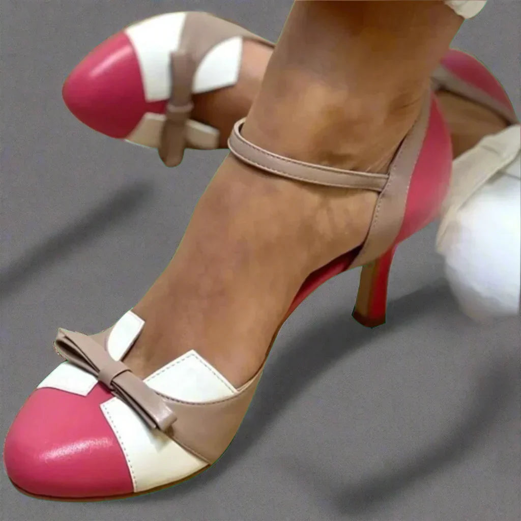 Vintage strik pumps met enkelbandje - Thea