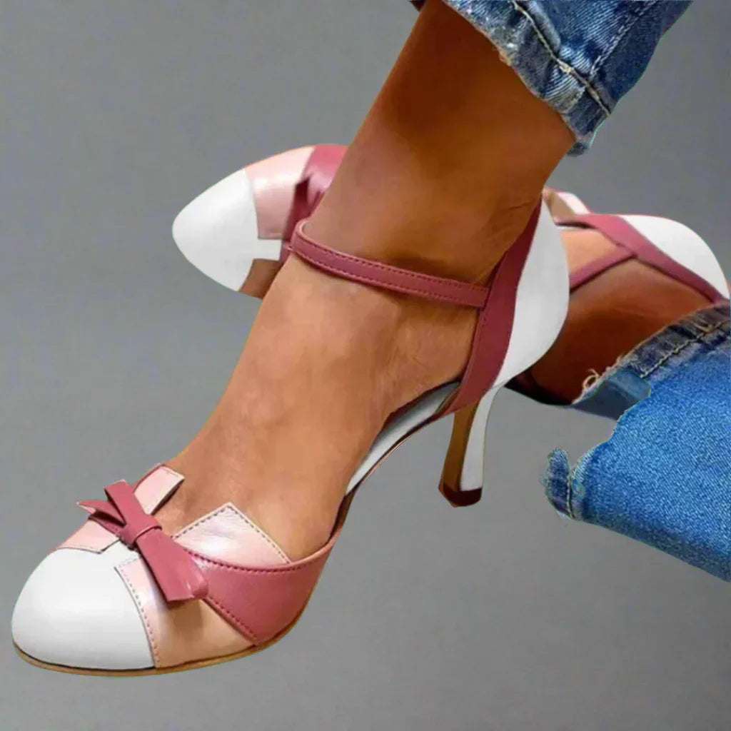 Vintage strik pumps met enkelbandje - Thea