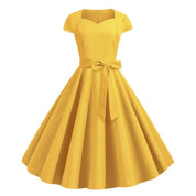 Vintage zomerjurk met hartvormige halslijn - Sophie