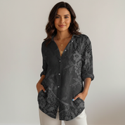 Vintage bloemen blouse dames – Mireya