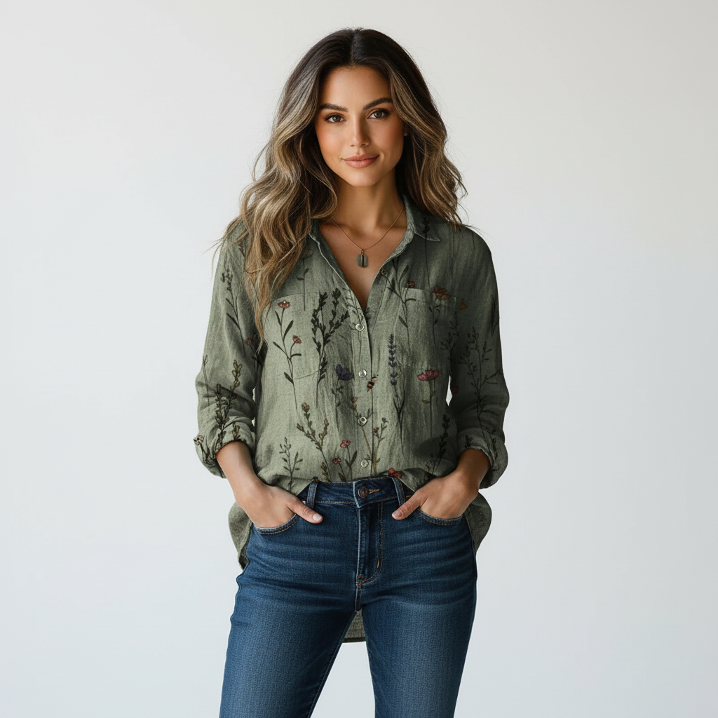 Vintage women’s blouse with print – Amara